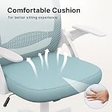 naspaluro Ergonomic Mesh Office Chair with Flip-Up Armrests Blue view 5