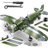 XINNOVEL Metal Model Airplane Kits - STEM Projects for Kids Ages 8-12, Assembly Educational Building Toys Model Aircraft Metal for Kids Boys Girls 8 9 10 11 12 Years Old
