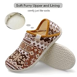 Fuzzy House Slippers for Women Men Indoor Closed