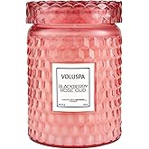 Voluspa BlackBerry Rose Oud Candle | Large Glass Jar Candle with Lid | 18 Ounces | 100 Hour Burn Time | Coconut Wax for Clean Burning | Handcrafted in The USA | Non-Toxic