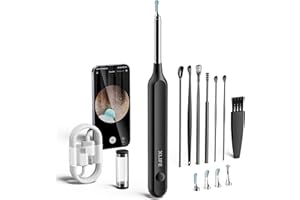 SOULLIFE Ear Wax Removal - XLife Earwax Remover Tool with 1296P HD Camera and 6 LED Lights,Wireless Ear Cleaner with 7PCS Ear Set,IP67 Waterproof Otoscope Ear Wax Removal Kit for iPhone,Android Smart Phones