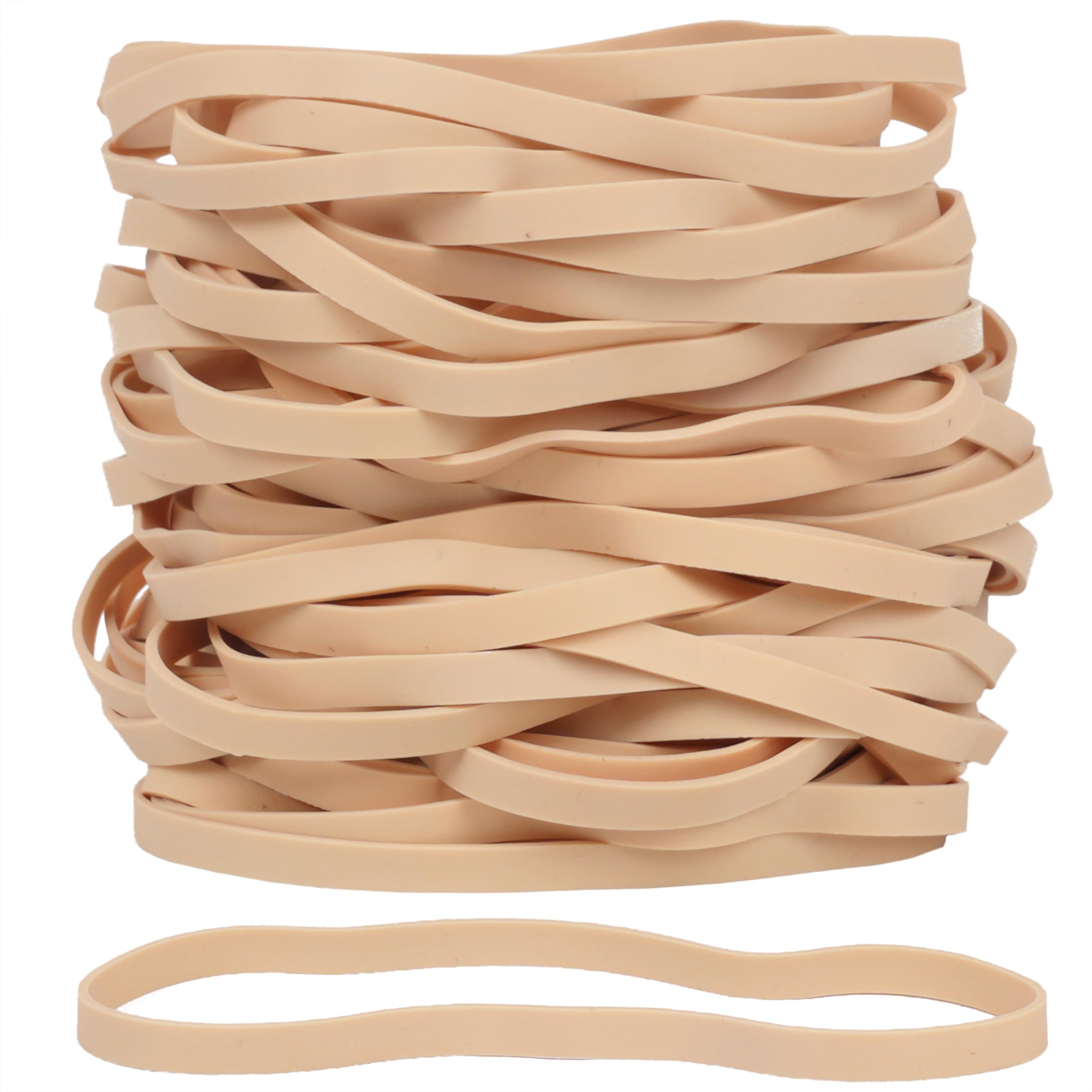 Photo 1 of AIWOQI Rubber Bands 80Pcs Size#69 Big Elastic Rubber Band Large Beige Rubber Bands for Office Supplies File Folders Litter Box (5.9" x 0.24")