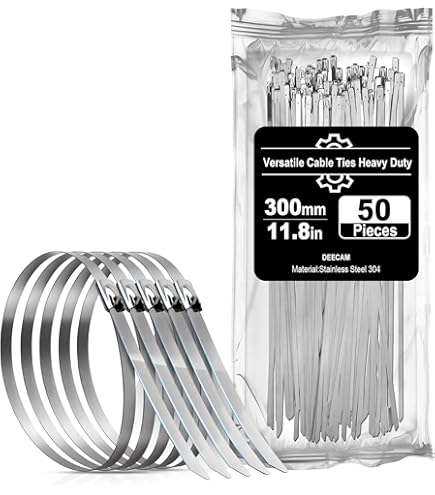 Lot De 100 Attaches Autobloquantes En Acier Inoxydable De 30