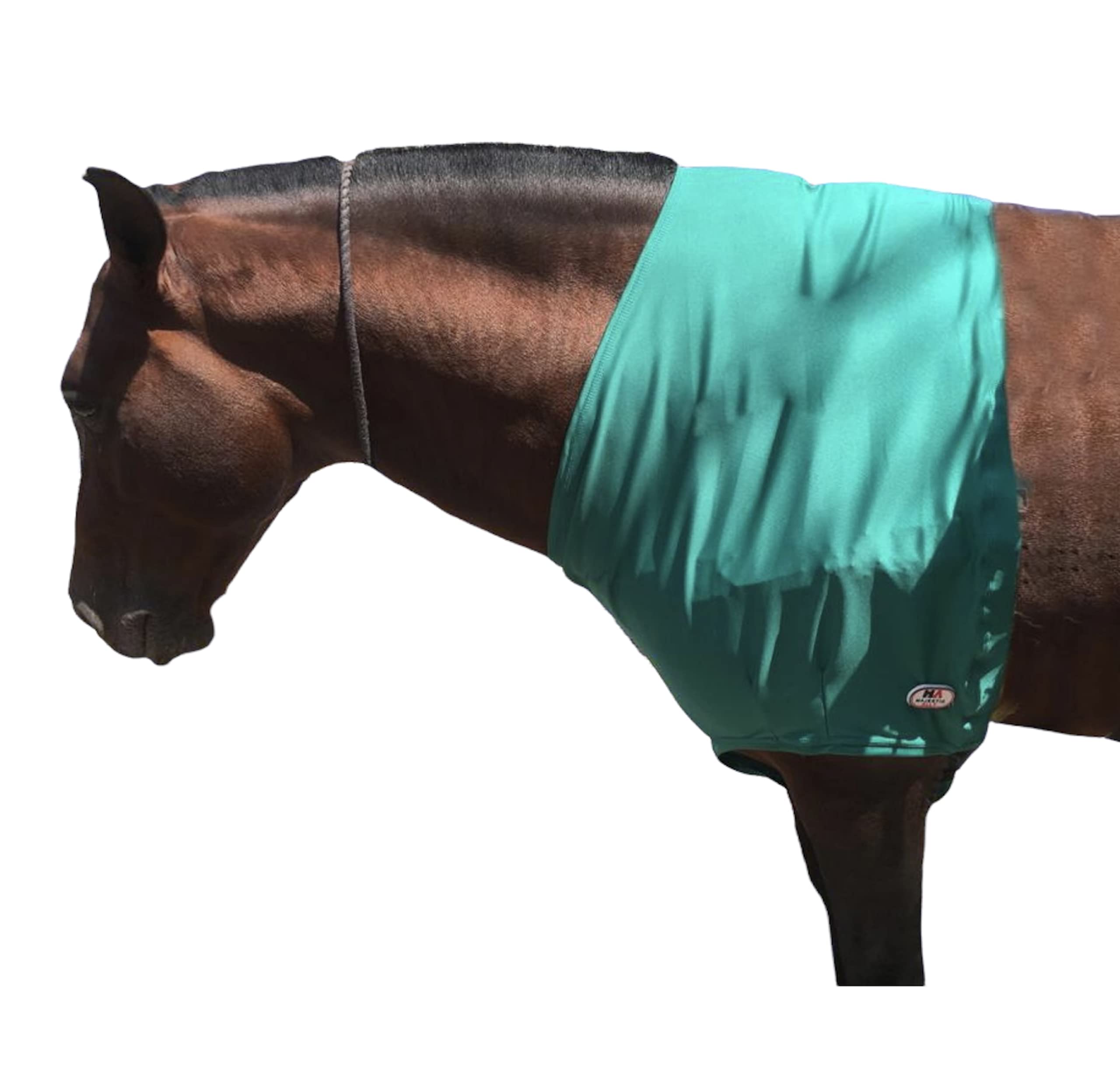 Majestic Ally Lycra Stretch Horse Shoulder Guard (Large, Turquoise)