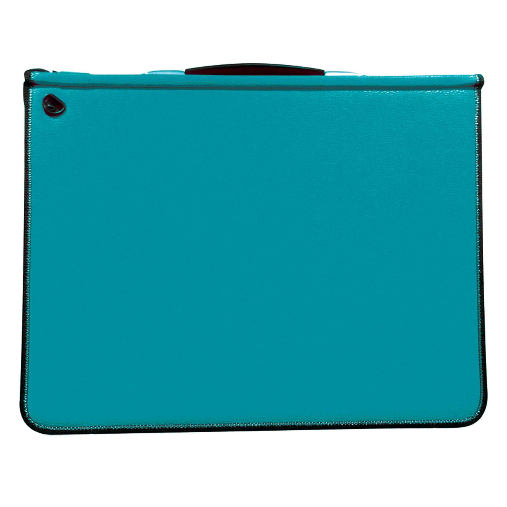 A2 Blue Padded Professional Leather-Look Ringed Portfolio – Stylish & Durable Presentation Portfolio with Zip Closure & Binder Rings for Documents & Artwork