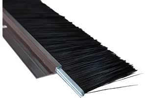 Retsun Brown 4 Sets x39.37 Long Inches Net Hair Width 3 Inches Garage Door Brush Sweeps Seal Roll Up Door Brush Exterior Durable Easy Mounting (Brown 3, 4)