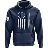 Tactical Pro Supply Patriotic Blue Line design Heavyweight Hoodies for Men and Women