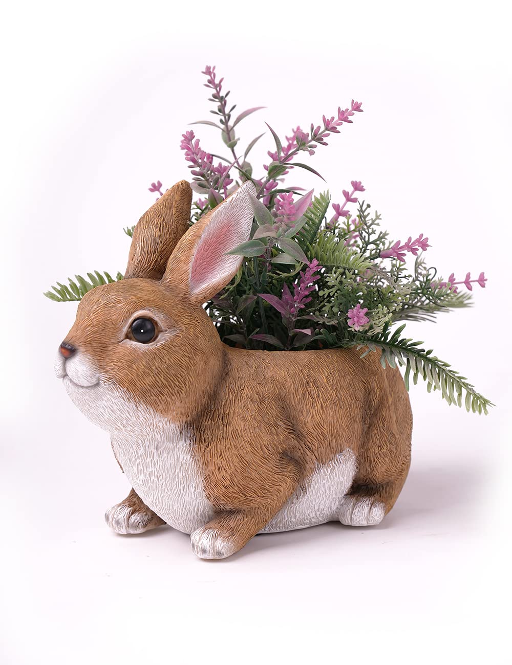 HAUCOZE Flower Pot Succulent Cacuts Planter Rabbit Statue Decor Modern Sculpture Gifts Table Crafts Polyresin Arts 22cm
