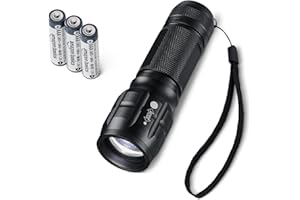 �鶹�� Basics Tactical Flashlight, Durable Waterproof 140 high lumens flashlights, Black