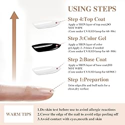 SHOYUM 2 Pcs 15ml No Wipe Gel Top Coat and Base