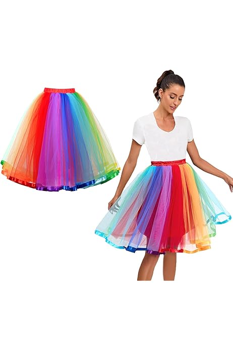 Arcoiris Faldas Wish Arcoiris Vestidos De Tutu Unicornio Arcoiris