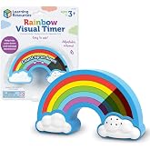 Learning Resources Rainbow Visual Timer | Time Management for Children, Audio and Visual Alarms, Schedule for Kids, Social Emotional Learning Skills, Countdown Timer
