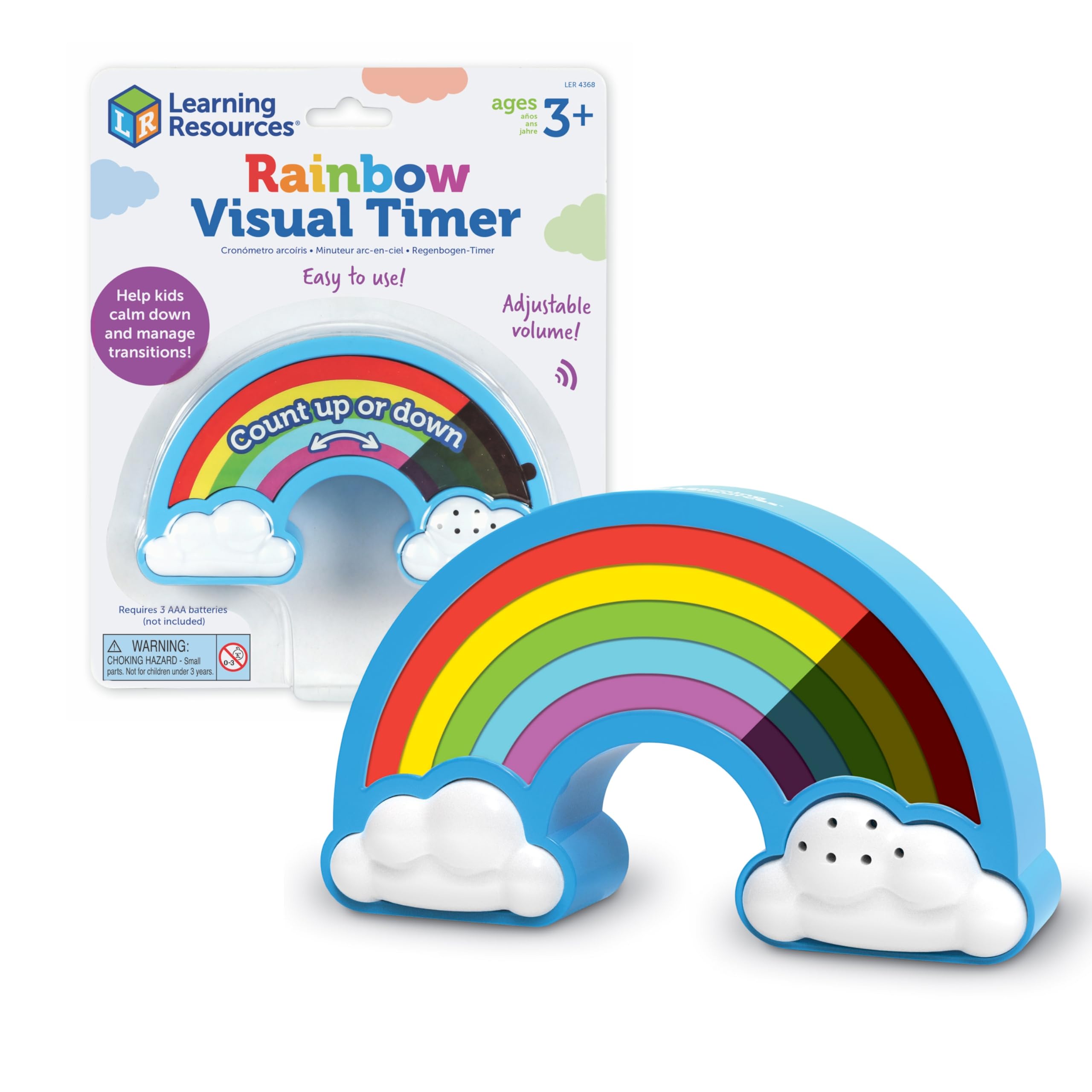 Photo 1 of Learning Resources Rainbow Visual Timer, 1 Piece, Ages 3+, Teacher Resources, School Supplies for Teachers, Social Emotional Learning Toys
