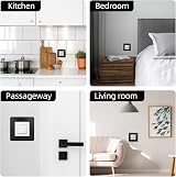 Fuitke Light Switch Covers Matt Black 3.38 Inch Acrylic 2 Pack view 4