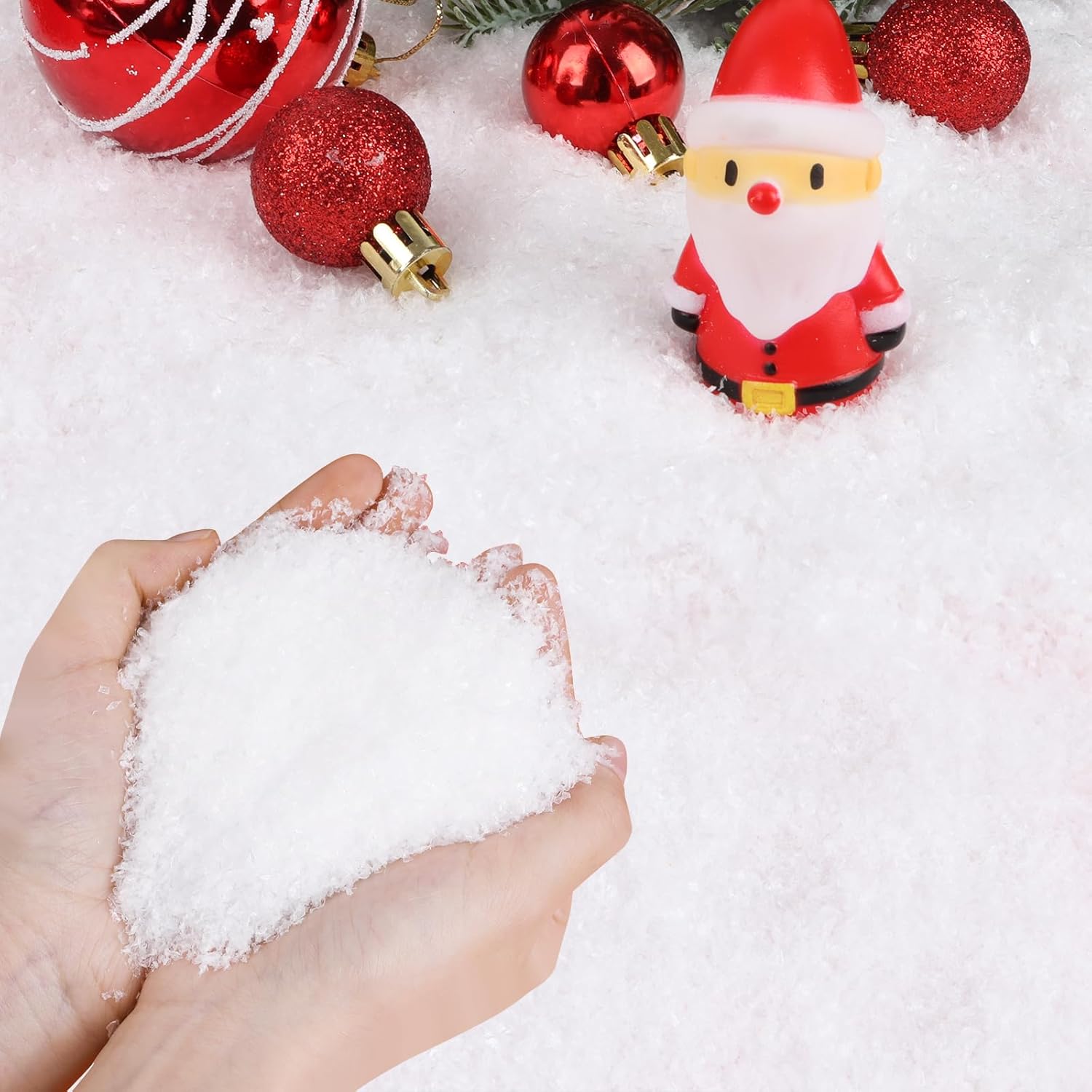 Artificial Snow - FOIMAS Artificial Snow,Christmas Fake Snow Powder Glitter Dry Snowflake for Christmas Village Craft Winter Decoration Party Supply,100g/3.6oz