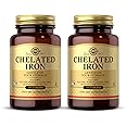 Solgar Chelated Iron - 100 Tablets, Pack of 2 - Gentle on Your Stomach - Non-GMO, Vegan, Gluten Free, Dairy Free, Kosher - 200 Total Servings