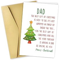 Amazon.com : LiuuLi Special Christmas Card for Dad, Sweet Gifts ...