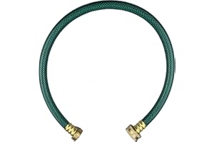 Darnassus PVC Garden Hose 1/2 Inch Green Heavy Duty Water Hose with Solid Brass Fittings,No Leaking, Flexible,for outdoors,Lawns,Patio (2 FT, Green, Brass Fittings)