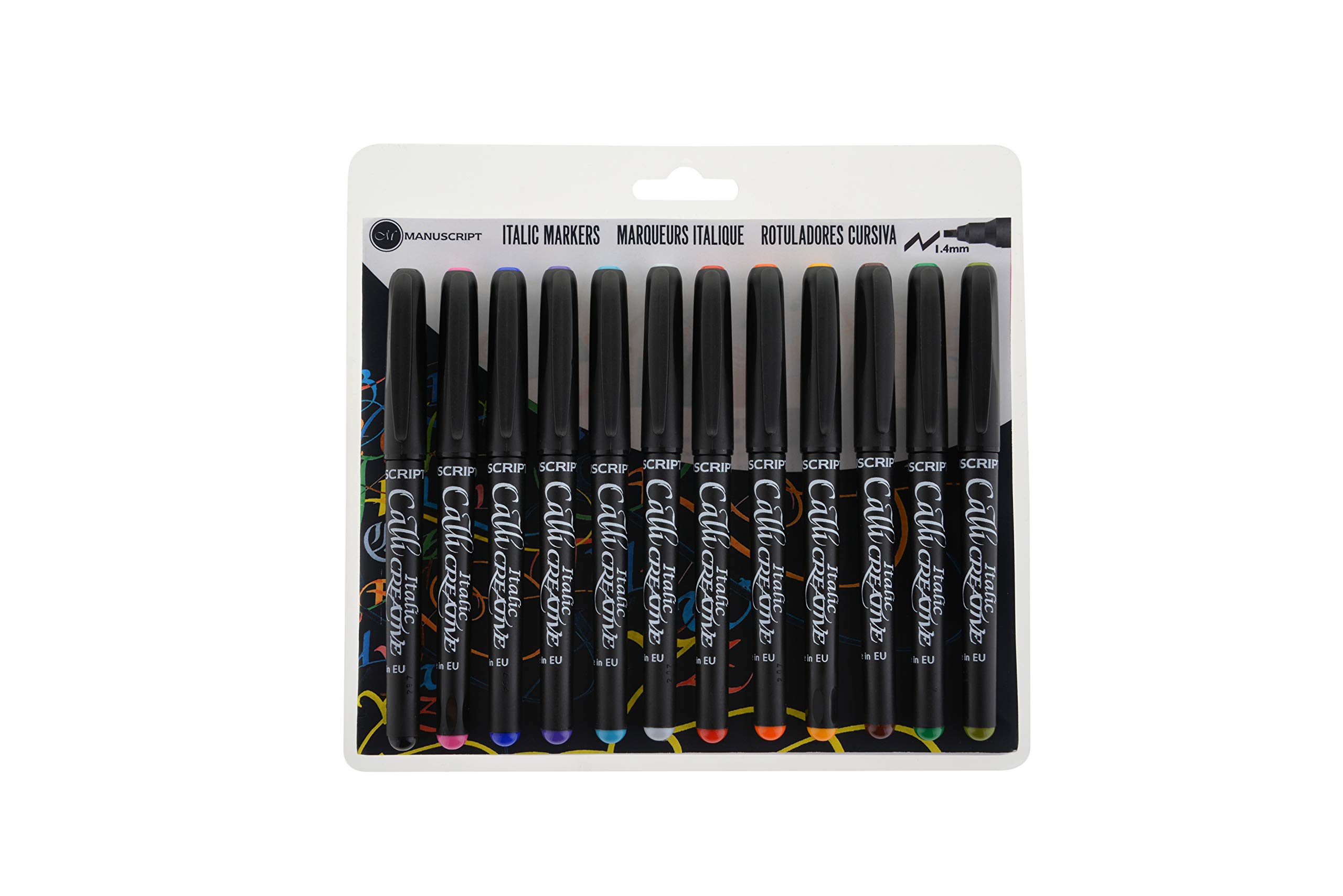 CALLICREATIVE Italic Markers, Assorted Colors, 185mm x 200mm x 26mm