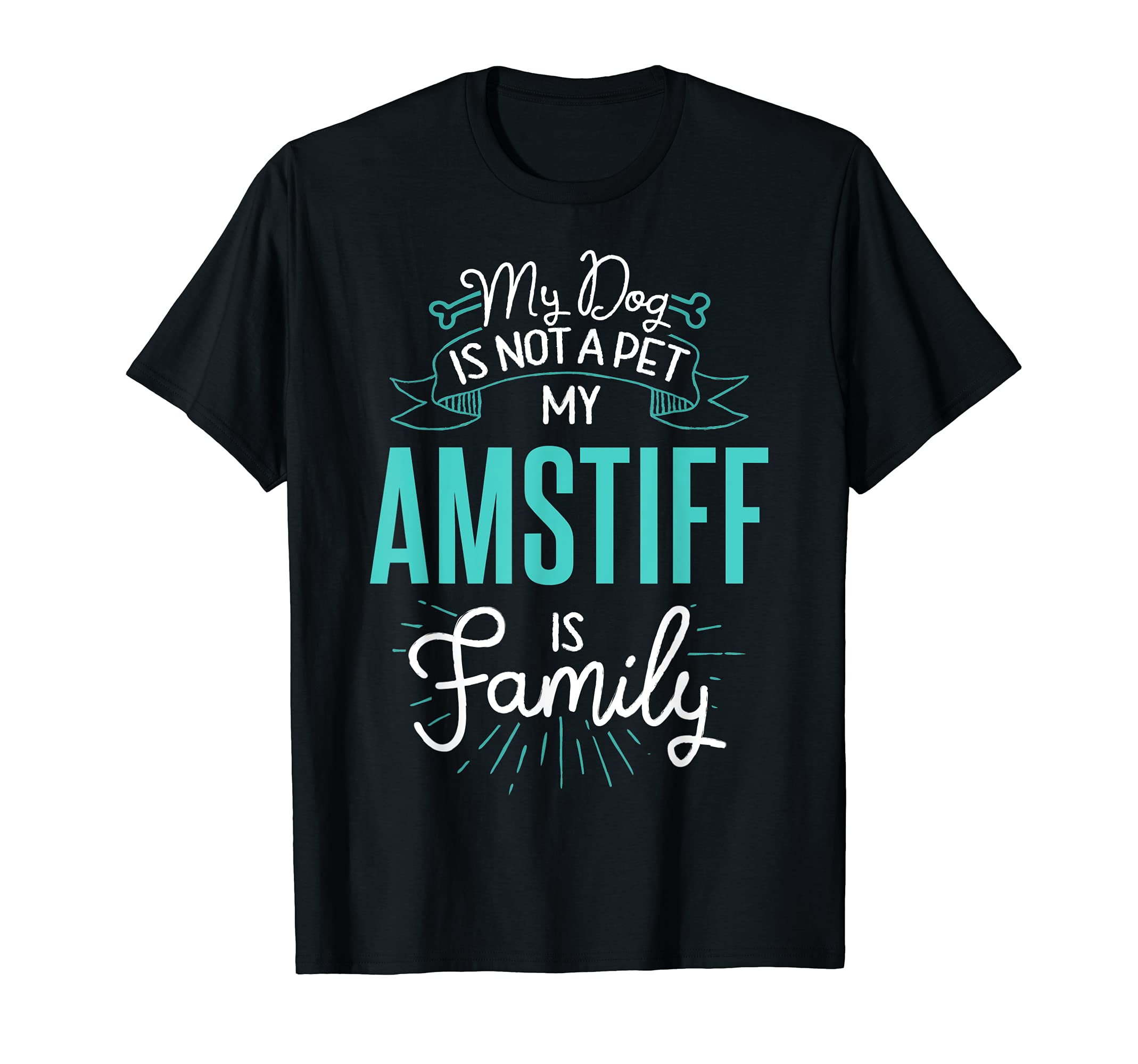 Cute Amstiff Design Family Dog Giftn T-Shirt