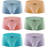iKingsky Men's Cotton Bulge Boxer Briefs Sexy Pouch Shorts Stretch Low Rise Under Panties for Men