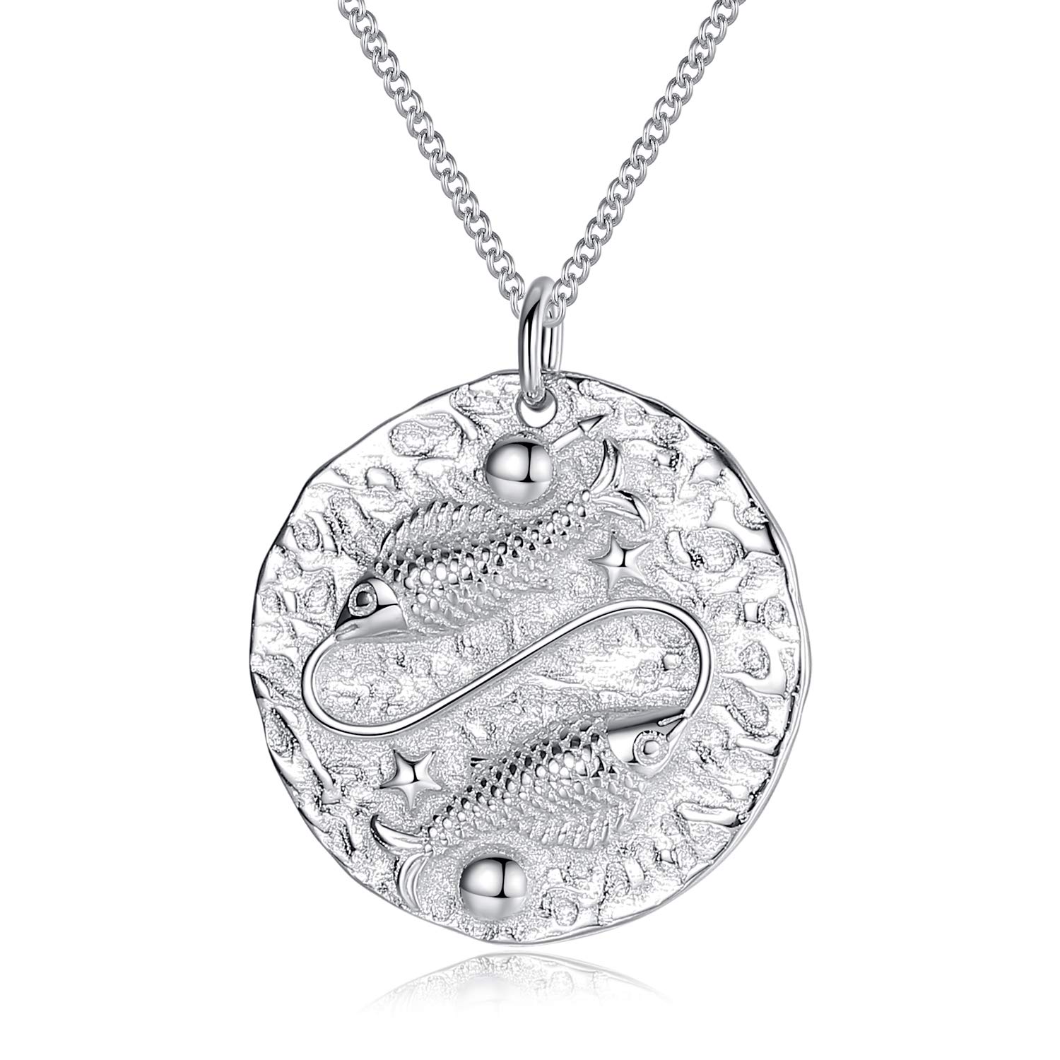 VIKI LYNN Women Girls 925 Sterling Silver Pisces Zodiac Star Sign Necklace — image 1