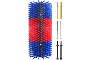 Sayutie livestock scratching brush cow scratcher Brush horse brushes Full Massage Grooming Brush with 4 Screws for Goat,Cattle,Cow,Sheep, Horses,Pigs and Other Livestock Animal Back Scratching