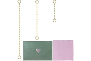 3Pcs Gold Necklace Extenders for Women, 1/2/3 Inches Gold Necklace Extender, Chain Extenders for Necklaces Bracelets Chokers 