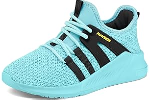 RUNSIDE Boys Girls Tennis Shoes Kids Lightweight Breathable Sneakers Lace-up Running Athletic Shoes for Toddler/Little Kid/Big Kid