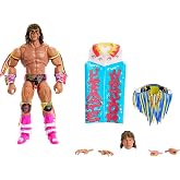 Mattel WWE Ultimate Edition Action Figure &amp; Accessories Set, Warrior 6-inch Collectible with 30 Articulation Points, Swappable Pieces &amp; Entrance Gear