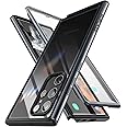 SUPCASE UB Edge Pro Series Case for Samsung Galaxy S22 Ultra 5G (2022 Release), Slim Frame Clear Protective Case with Built-in Screen Protector (Black)
