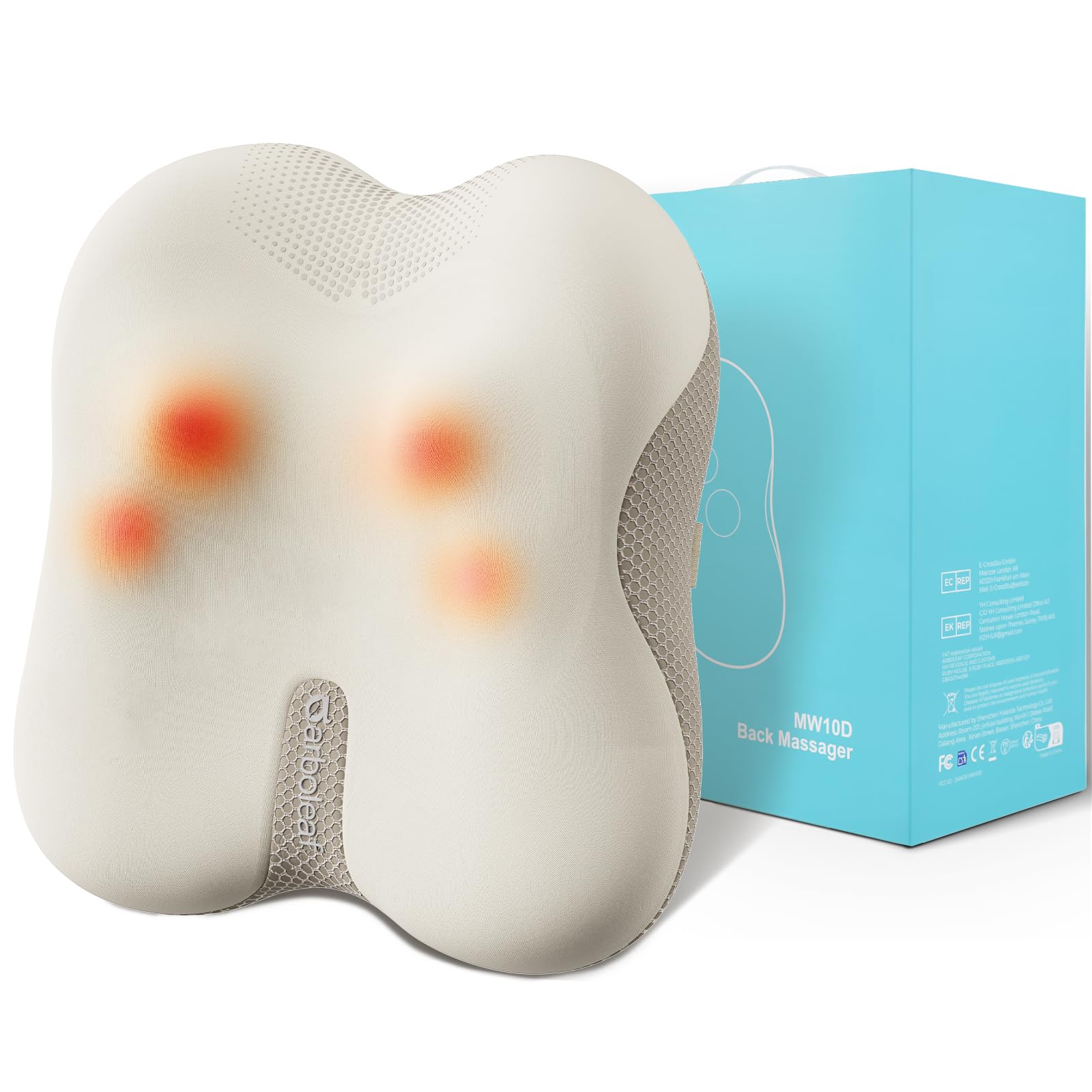 Photo 1 of arboleaf Back Massager for Pain Relief Deep Tissue, Shiatsu Neck Shoulder Massager with Heat, Cordless Portable for Chair Car Office Home