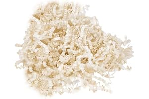 MTBHY 8 Oz Or Half Pound Cut Shredded Paper for Basket Filling - Ivory Crinkle Paper - Eco-Chick Gift Fillers - Wrap in Style!