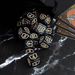 48 Pcs Abilities Keywords Counter Dice Black Shield