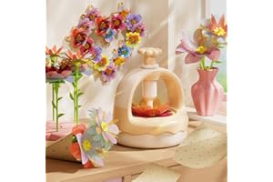 IZOMILA Fabric Flower Bouquet Craft Kit, DIY Arts & Crafts Toy for Kids, Creative Flower-Making Activity Set, Educational Preschool Toy, Perfect Birthday & Christmas Gift for Girls Ages 4 5 6 7 8+ (yellow)