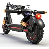 Electric Scooter for Adults 10" Off-Road Pneumatic Tire 1200W Motor Max 38 Miles Long Range, 30 MPH Top Speed with Cruise Control, Dual Suspensions, Turn Signals Foldable E-Scooter, UL-2272 Certified