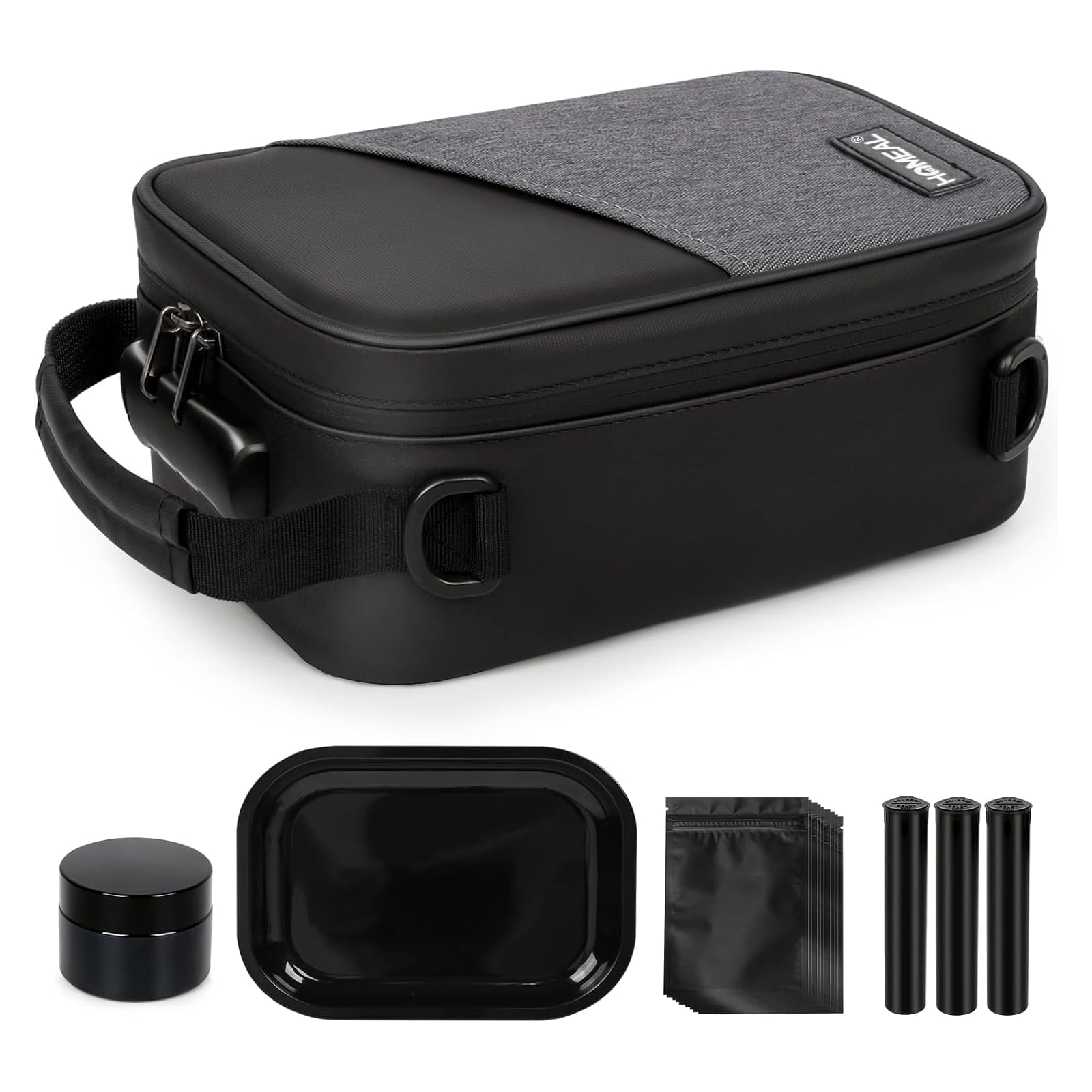 Photo 1 of HOMEAL Smell Proof Bag with Combination Lock - Smell Proof Stash Box for Storage and Travel - Gift for Men/Women