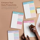 SWEETZER & ORANGE S&O Daily Planner Notepad 52 Pages Undated Coiled Desk view 2