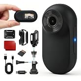 YAGAKXGT Mini Body Camera with Memory Card, 1" Screen POV Body Cam, Wearable Camera for Vlogging, Thumb Action Camera for Outdoor Sports, Cycling, Hiking, Fishing, Gifts for Men Dad Him