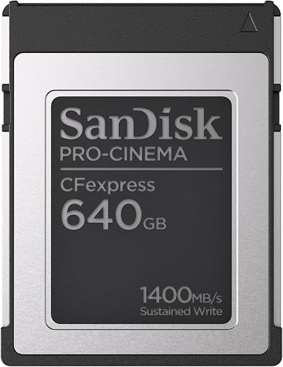 SanDisk 640GB PRO CINEMA CFexpress Type B 1500MB/s 1700MB/s