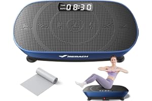 MERACH Vibration Plate Exercise Machine, Whole Body Workout Equipment for Women, Bluetooth and Silicone Pedal, Vibration Plate with Auto Mode, Vibrate Fitness Platform for Home