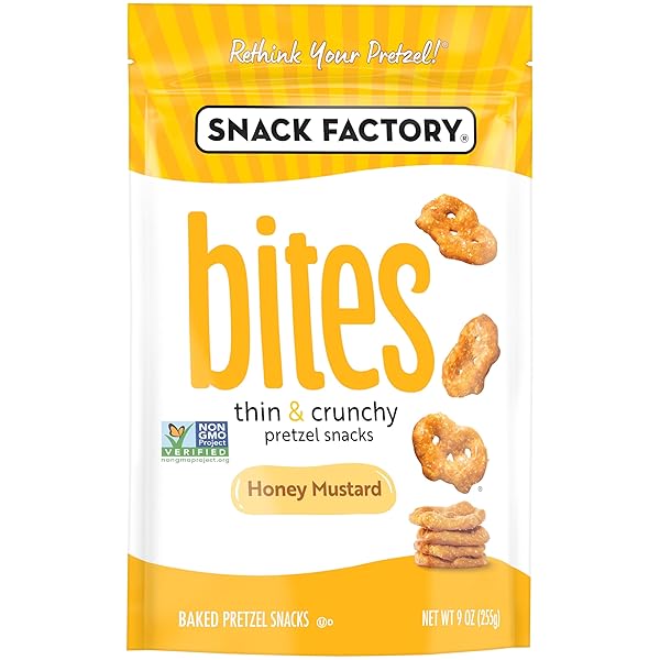 SNACK FACTORY HONEY MUSTARD BITES, 9 OZ BAG