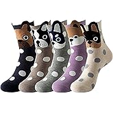WARMVIN Funny Animal Socks for Women - Cute Dog and Cat Socks, Colorful Novelty Funny Socks for Animal Lover