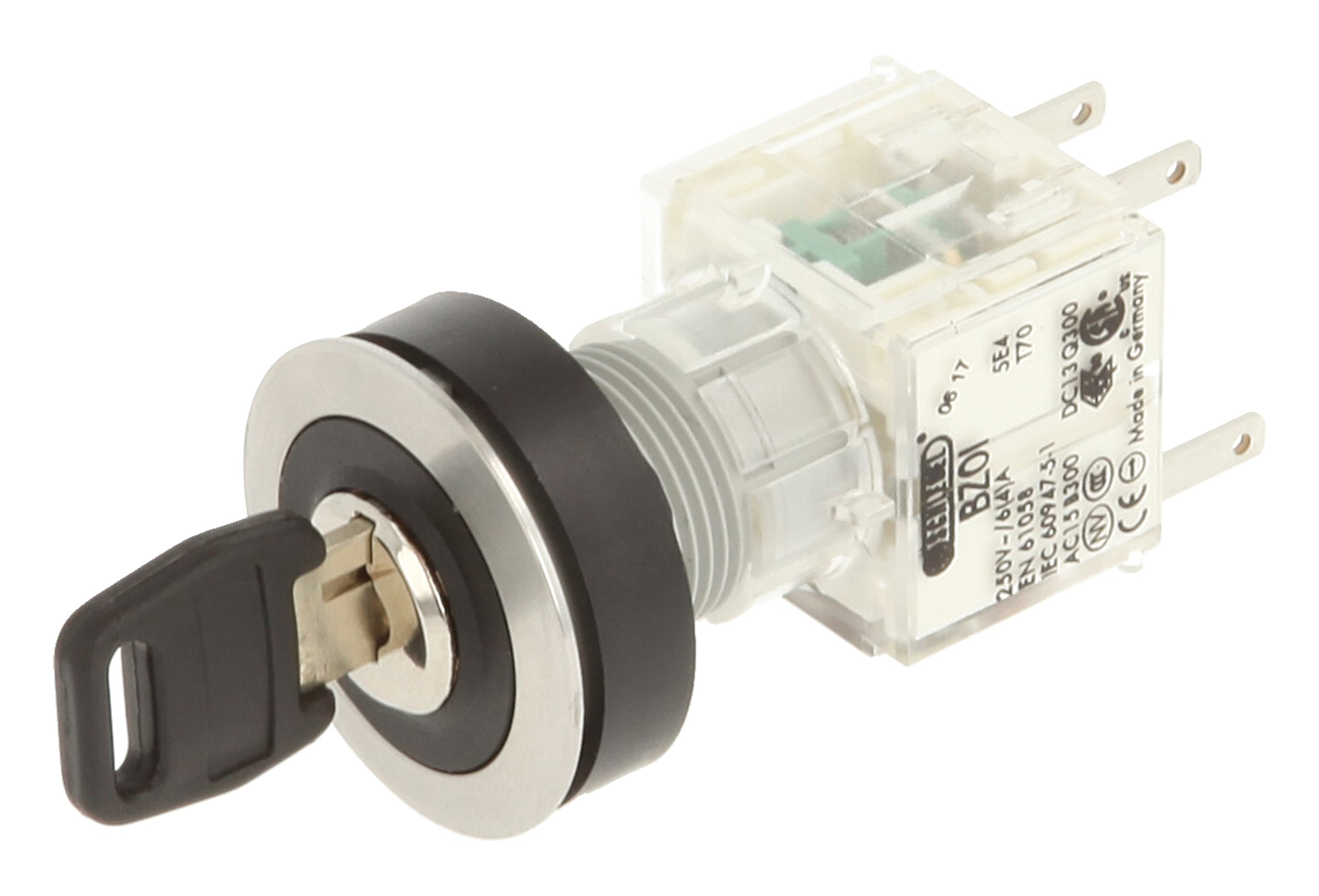 Schlegel 23.001.512 Key Switch Stainless Steel Touch 3 Positions 11-12-13 o'clock, Push Contact Sensor 1 Opener / 1 Closer