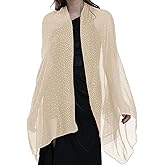 BANETTETA Starry Night Shawls and Wraps for Evening Dresses, Shiny Scarf for Women’s Formal Wear