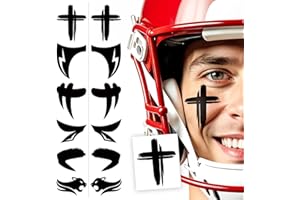 Cerlaza Football/Baseball Accessories, 48 Pairs Eye Black Stickers, Eye Black Tattoos Soccer Party Favors Supplies, Halloween/Sports Outdoors Game Day Eyeblack