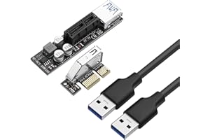 ELFJMZP PCIe 3.0 x1 90-Degree Riser Cable 60cm Resolves Graphics Card Obstruction of PCIe x1 Slots Compatible with Network Ca