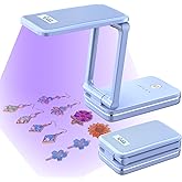 LET'S RESIN Rechargeable UV Light, Foldable&Height Adjustable UV Light for Resin with Large Curing Area, 4H Battery Life 20mi