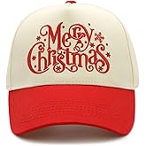 Qoyupuza Two-Tone Merry Christmas Embroidery Dad Hat - Eco-Friendly Degradable Snapback, Unisex Xmas Holiday Cap