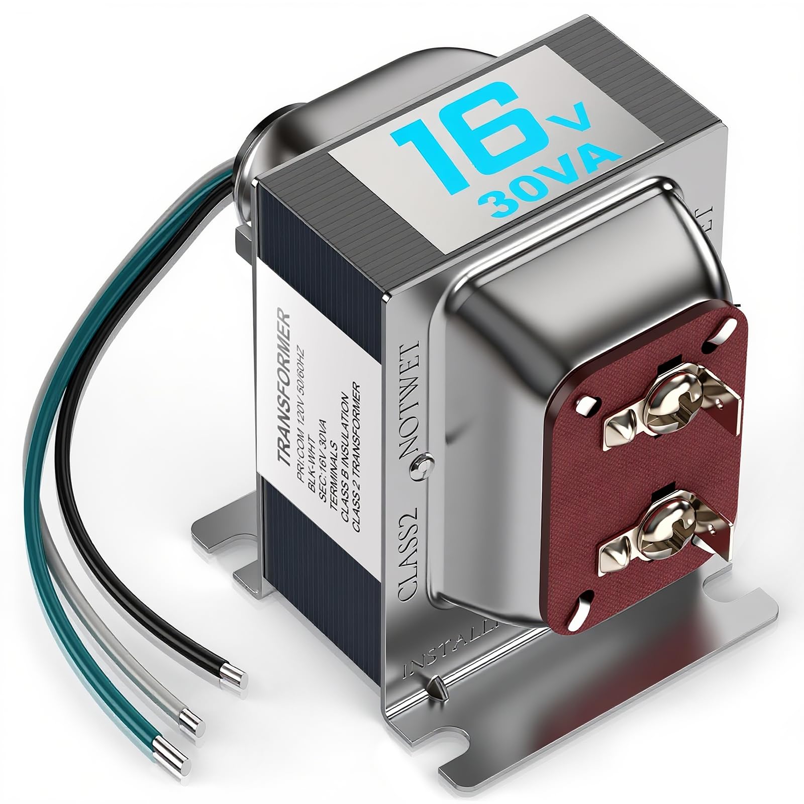 Photo 1 of 16V 30VA Doorbell Transformer for Ring Video Doorbells, Compatible with Ring, Nest Hello, Wyze and Eufy Video Doorbells, Power Supply for Nest, Ecobee, Sensi and Honeywell Thermostat